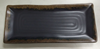 פלטה מלבנית שחורה עם מסגרת זהב מלמין 10.16x26.7