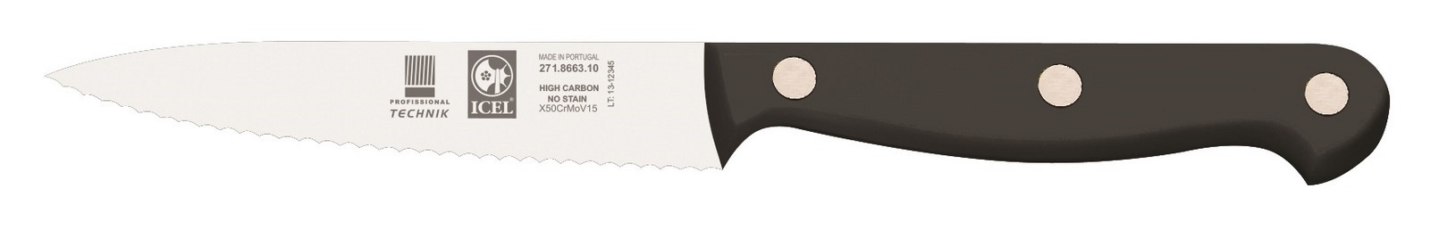 סכין ירקות משונן 25 שחור