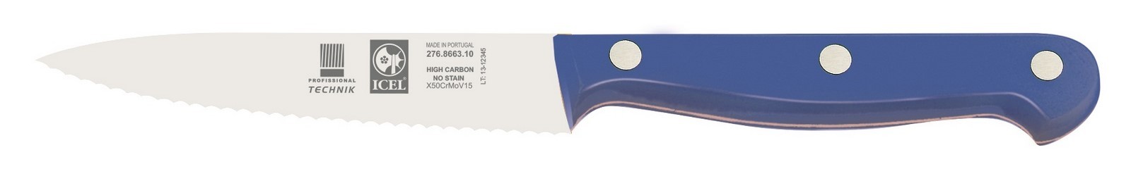 סכין ירקות משונן 17 כחול