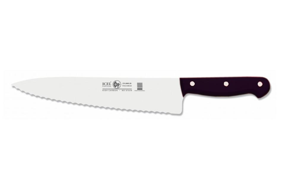 סכין שף משונן 25 שחור