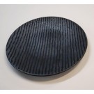 צלחת מלמין שחורה עגולה 21 ס"מ דגם מירית