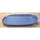 פלטה אובלית 28 ס"מ מלמין כחול דגם קורל